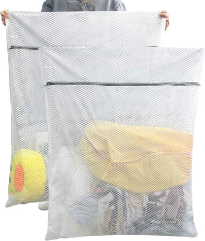 2 XX-Large Honeycomb Delicates Bags for Washing Machine, 24 x 24 Inches lingerie bags for Laundry, Travel Storage Organize Bag for Cotton Clothes,Sheet, Shoes