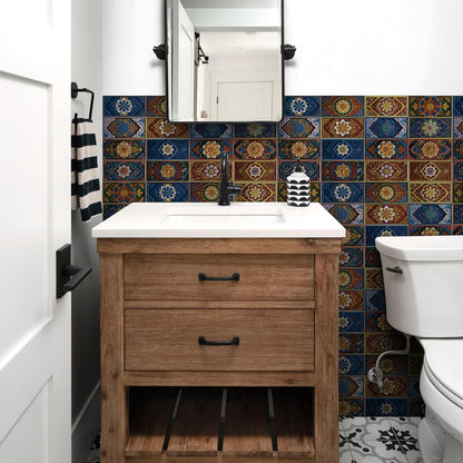 VICCI 32Pcs Tile Decals - Peel and Stick Kitchen Backsplash - Decorative Wall Tiles Stickers 8" x 4" Self-Adhesive Waterproof Removable for Bathroom Cabinets Home DIY Projects Decor
