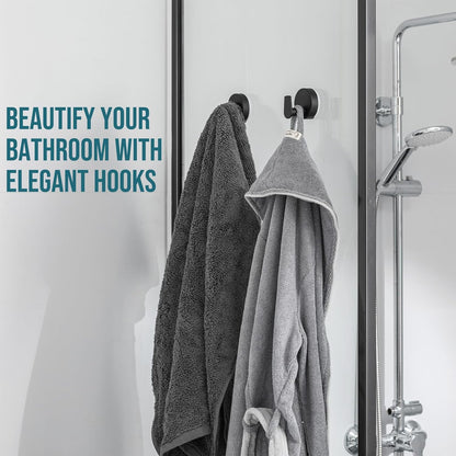 TAILI Suction Cup Razor Holder in Shower 2 Pack, Towel, Loofah, Shaver Holder for Bathroom Wall, Powerful Suction Cup Shower Hooks, Easy to Install and Reuse, White