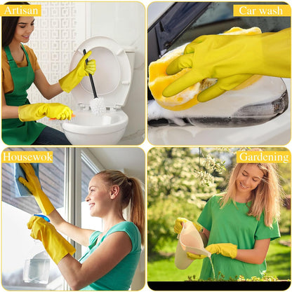 Rubber Reusable Gloves Long Household Dishwashing Gloves Kitchen Cleaning for Dishes Clean Gardening