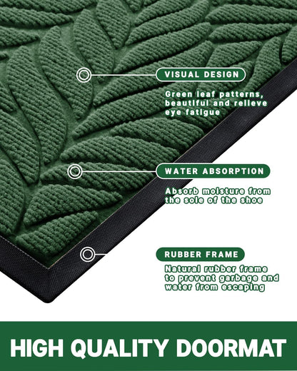 Yimobra Front Door Mat Outdoor Indoor, 29.5x17 All-Season Waterproof Door Mat Outside Entrance, All-Weather Non-Slip Outside Doormat for Garage Patio Entryway, Brown