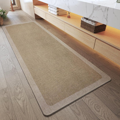 YDKGL Ultra Thin Bathroom Rugs Mat Quick Dry Absorbent Non Slip Bath Mat Bath Mats for Bathtub Mat Bathroom Carpet Fit Under Door Washable Floor Rubber Half Round Bath Rugs Grey 16x24