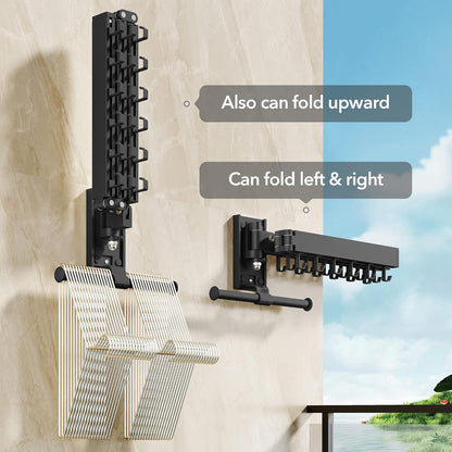Clothes Drying Rack Wall Mounted,Drying Rack Clothing,Laundry Drying Rack Wall Mount,Collapsible Drying Racks for Laundry,Retractable,Foldable,Clothes Hanger Rack,Clothes Dryer Rack,White Color
