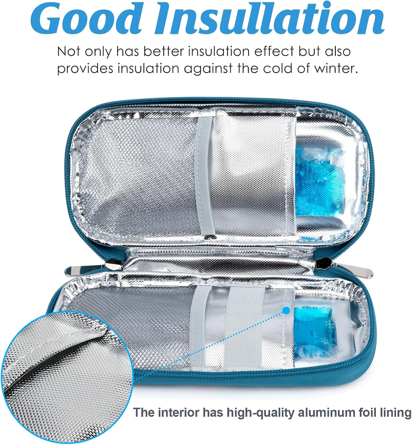 YOUSHARES Insulin Cooler Travel Case with Temperature Display - Refrigerated Medicine Cooling Bag with 2 TSA Approved Ice Pack, Medication Pen Diabetic Supplies Organizer for Trip and Daily