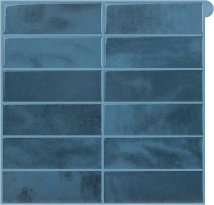 White Peel and Stick Backsplash Tiles for Kitchen, 10-Pack Self-Adhesive Waterproof Vinyl Bathroom Wall Tile(12 * 12 inches)