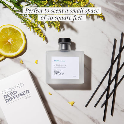 Air Esscentials Classic White Tea & Thyme Reed Diffuser Set - Decorative Fragrance Diffuser & Oil for Bathroom & Home | Long-Lasting Aroma | Natural Scent Sticks | Essential Oils & Botanicals| 100mL