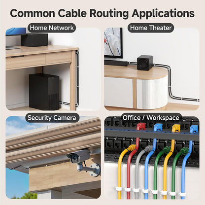 Cable Matters 200-Pack Nail-in Cable Clips, Cord Organizer, 7mm / 0.27 in. | Ethernet Cable Wall Clip, Wire Wall Clips, White