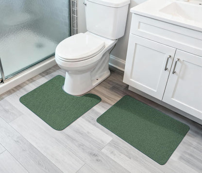 Bath Mat,Ultra Thin Bathroom Rugs,Rubber Bath Mats for Bathroom,No Slip Bath Rugs,Quick Dry,Machine Washable,Low Pile,Absorbent,Shower Outside,Sink,Home Decor Accessories.Grey,1'5"x2'3"(17x27Inch)