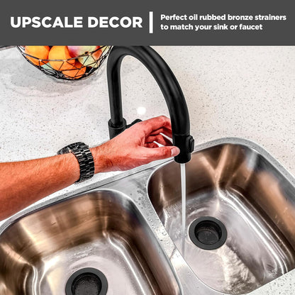 Retisee 2 Pcs Sink Strainer Stainless Steel Kitchen Sink Drain Strainer Basket Cover Mesh Hair Food Catcher, Large Wide Rim of 4.4 Diameter(Brushed Silver)