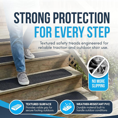 Clear Non Slip Stair Treads for Wooden Steps Indoor (20 Pack) - 30” x 6” Wide Transparent Peel and Stick Stair Treads Non Slip, Indoor Safety Strips for Wood Stairs, Stair Grips for Elderly and Pets