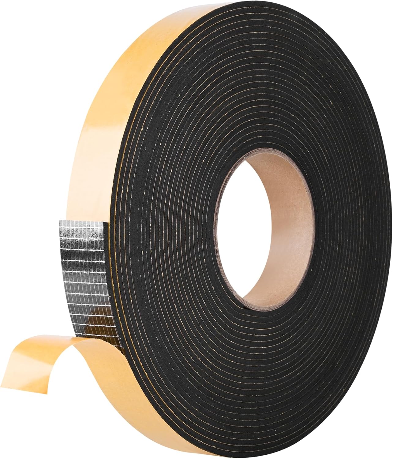 Kikerike Self Adhesive Foam Tape Weatherstrip 1/2In x 1/4In x 16.5Ft High Density Foam Insulation Strips Seal Weather Stripping with Strong Adhesive for Door and Window Sound Isolation Soundproofing