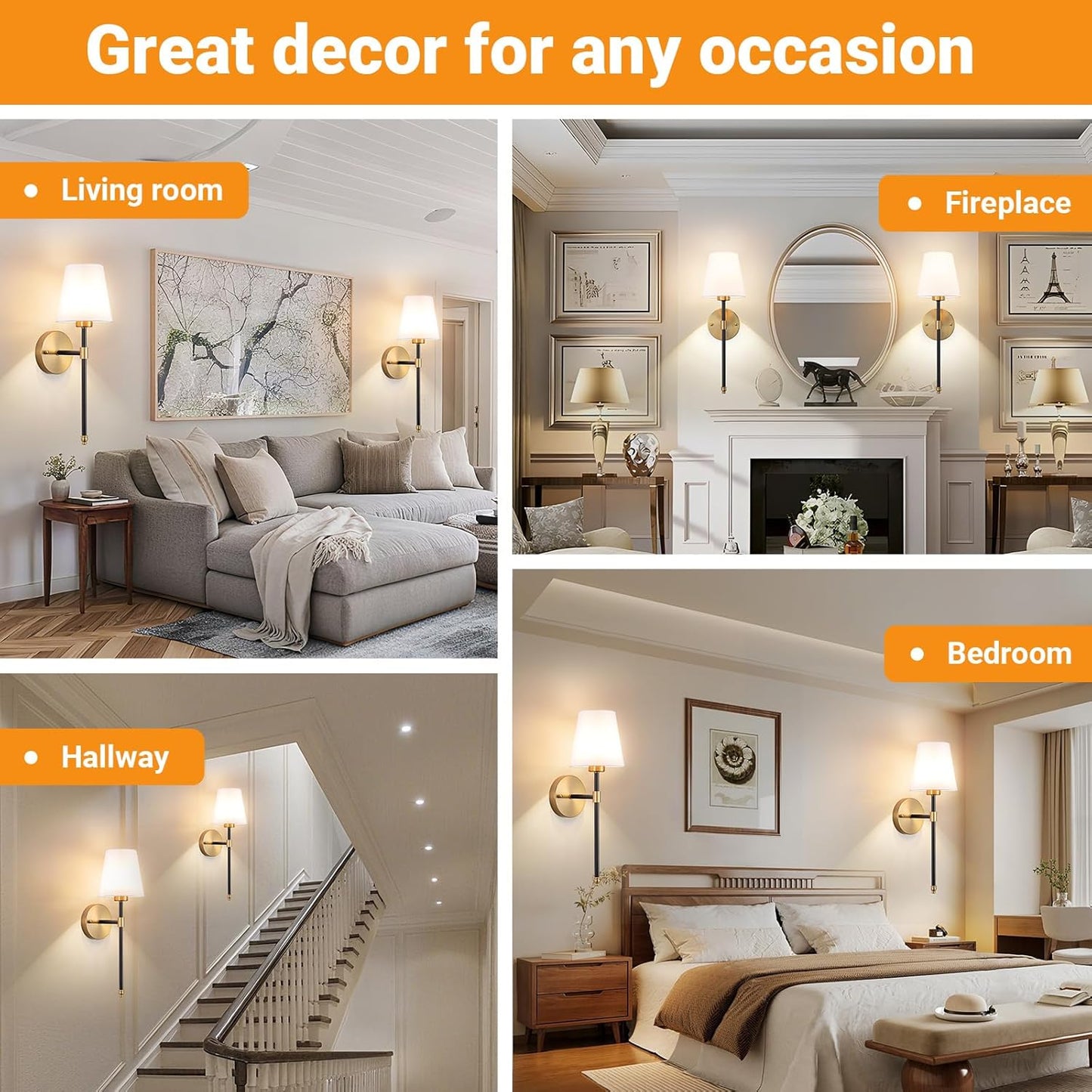 Nekhung Battery Operated Wall Sconces Set of Two, Wireless Battery Wall Light with 10000mAh RGB Dimmable Magnetic Bulb and Remote, Rechargeable Sconce Wall Decor for Bedroom Living Room Hallway