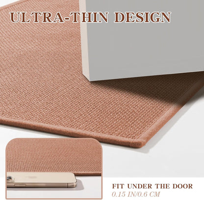 chakme Bathroom Rugs Mat 24x17, Ultra Thin Non Slip Bath Mat Small Quick Dry Absorbent Bath Mat for Bathroom Floor, (Dark Beige, 24"x17")