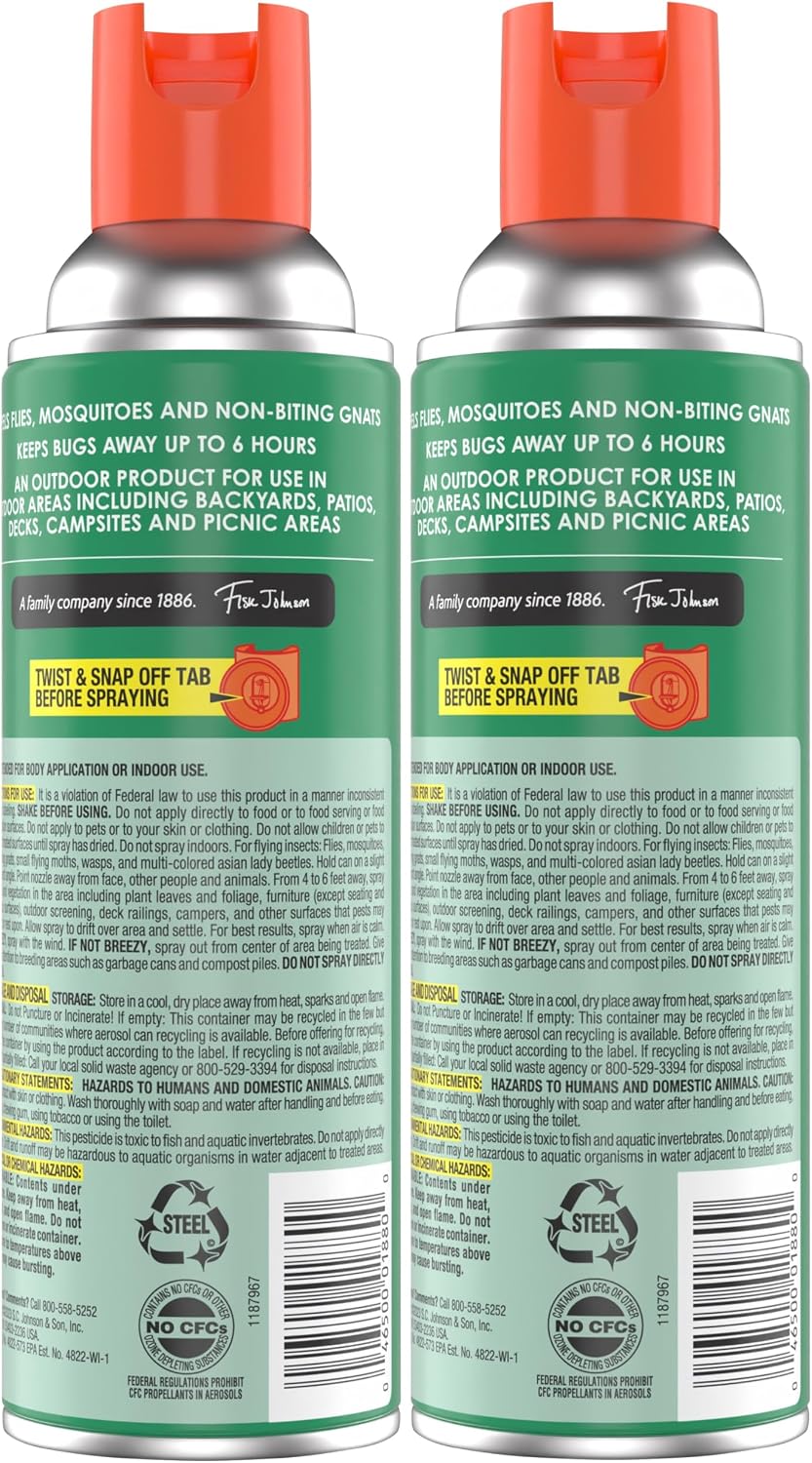 OFF! Outdoor Insect & Mosquito Repellent Fogger, Backyard Pretreat, Kills & Repels Insects in an up to 900 sq, ft, Area, 16 oz (Pack of 2)