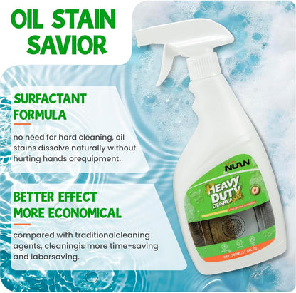NUAN Heavy Duty Degreaser Spray, 500ML Kitchen Cleaner Spray, All Purpose Cleaner Multi Purpose Degreaser Cleaner Spray Removes Grease, Grime, And Stains On Microwave & Oven & Stove Top