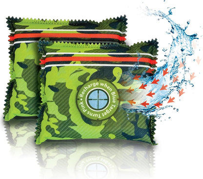 Zarpax Gun Safe Dehumidifier Camouflage - Rechargeable Desiccant Dehumidifier Bags - Reusable & Absorbs Moisture & Humidity - 4x Pack