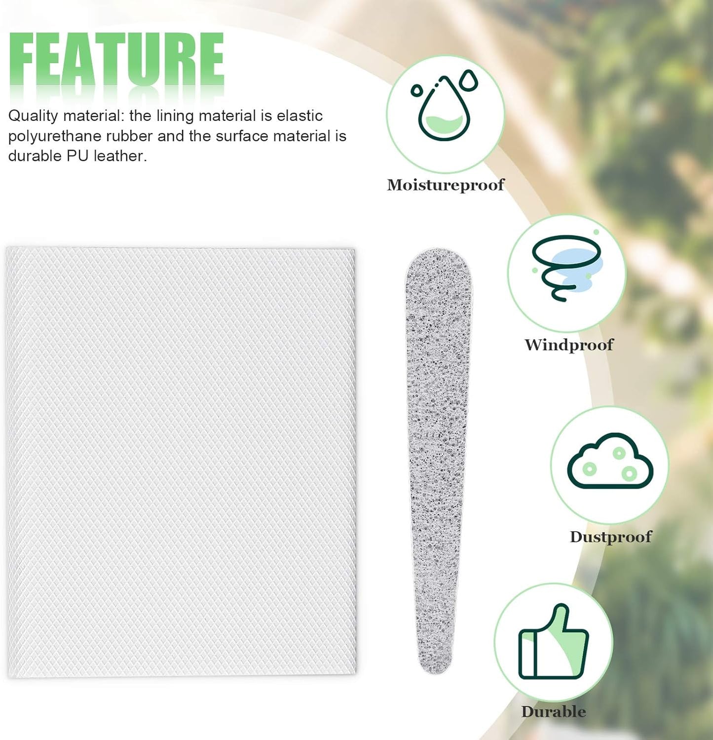 Jetec 6 Peices Self-Adhesive Door Corner Seals, Gap Filler Seal Strip Weather Stripping Draft Stopper Door Frame Seal Corner Foam for Weather Protection Isolation of Noise(Black)