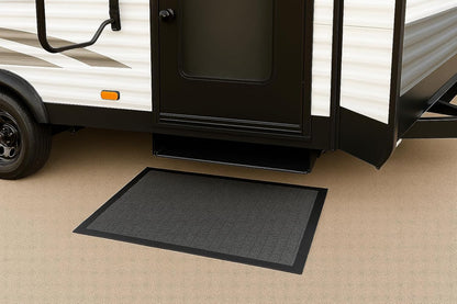 Guardian WaterGuard Indoor/Outdoor Wiper Scraper Floor Mat, Rubber/Nylon, 3'x4', Grey