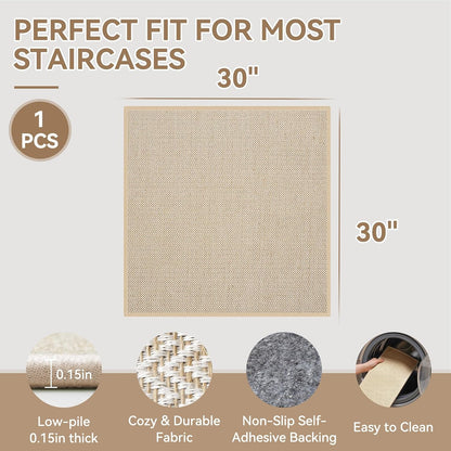 YDKGL Stair Treads Non Slip for Wooden Steps Indoor 15 Pack, Reusable Peel and Stick Adhesive Stair Treads Runner Rugs, Stair Carpet Floor Mats for Elders Pets, Easy to Install, Brown 8" x 30"
