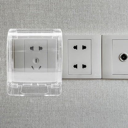 Transparent Outdoor Electrical Outlet Cover Protector Weatherproof In-use Receptacle Enclosure for Home Bathroom Kitchen Splash-resistant and Design
