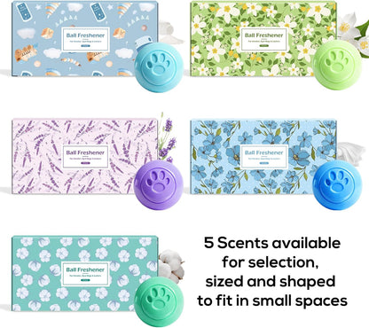 SCENTORINI Shoe Deodorizer Balls, 8 Pack Jasmine Scent Sneaker Deodorizer Balls, Odor Eliminator for Smell Shoes Boots, Long Lasting Shoe Freshener for Gym Bags, Drawers and Small Spaces