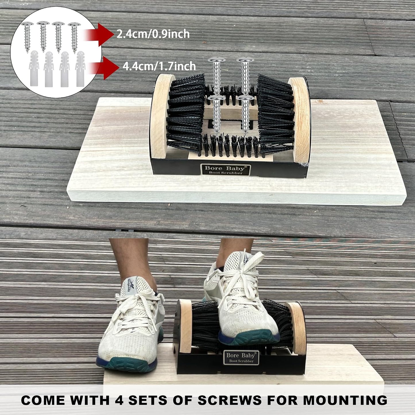 Boot Scrubber - Outdoor Heavy Duty Boot Scraper Brush & Shoe Mud Cleaner