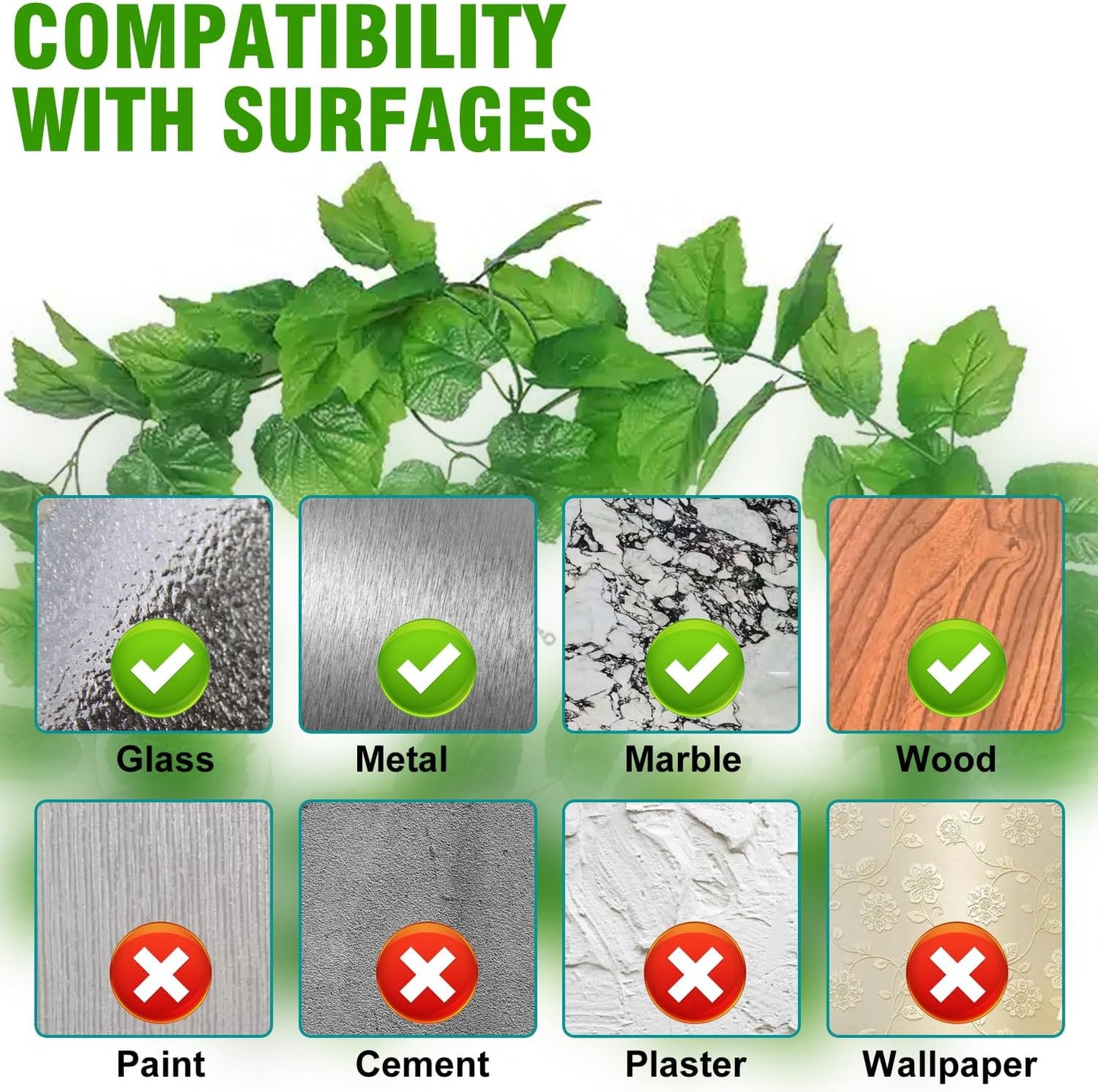ALLWIN Plant Climbing Wall Clips - 120Pcs,Plant Hooks for Vines, Money Plant Clips (Green)