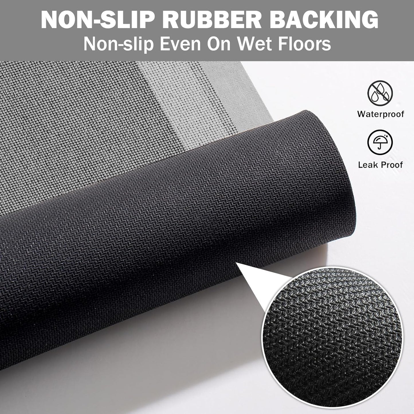 YDKGL Non Slip Bath Mat, Rubber Backing Ultra Thin Bathroom Rugs Fit Under Door Quick Dry Super Absorbent Washable Bath Rug Shower Mat for Bathroom Floor Bathtub Shower Sink, Easy Care Blue 16"x 24"