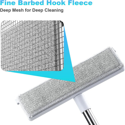 IMHO Cleaning Brush for Window Screen, Screen Cleaner Tool, 2 in 1 Mesh Screen Cleaning Brush, Small Brush for Patio, Door, Porch Screens, White &Grey Brush Cleaners for Screen