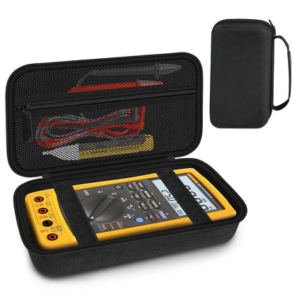 Carrying Case for Fluke 789/ 787B/ 787/287/ 289/1587 FC/ 87-V/ 87V Max/ 88V/ 15B+/ 17B+/ 1507/3000 FC Multimeter Testers and Accessories, Multimeter Storage Bag Organizer Box (Case Only)