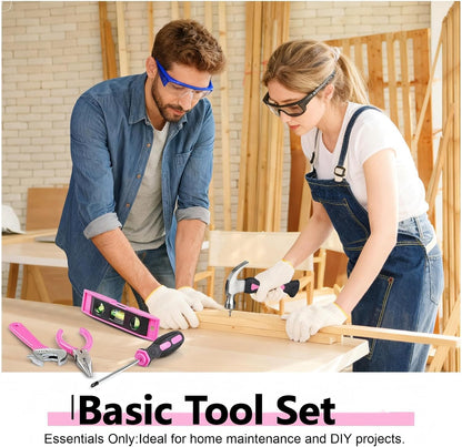 Blue Tool Set | Tool Bag with Shoulder Strap|Basic Tool Kit | 21-Piece Basic Household Hand Tool Kit | Home Repair Tool Set Bag for Dorm|Office|DIY|Desk|Apartment
