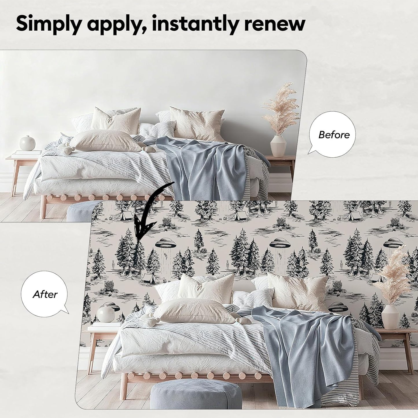 17"x118" Peel and Stick Wallpaper for Renter Friendly, Removable Wallpaper Peel and Stick, Self-Adhesive Textured Contact Paper for Walls, Cabinets, Countertops(Morning Song of Flowers)