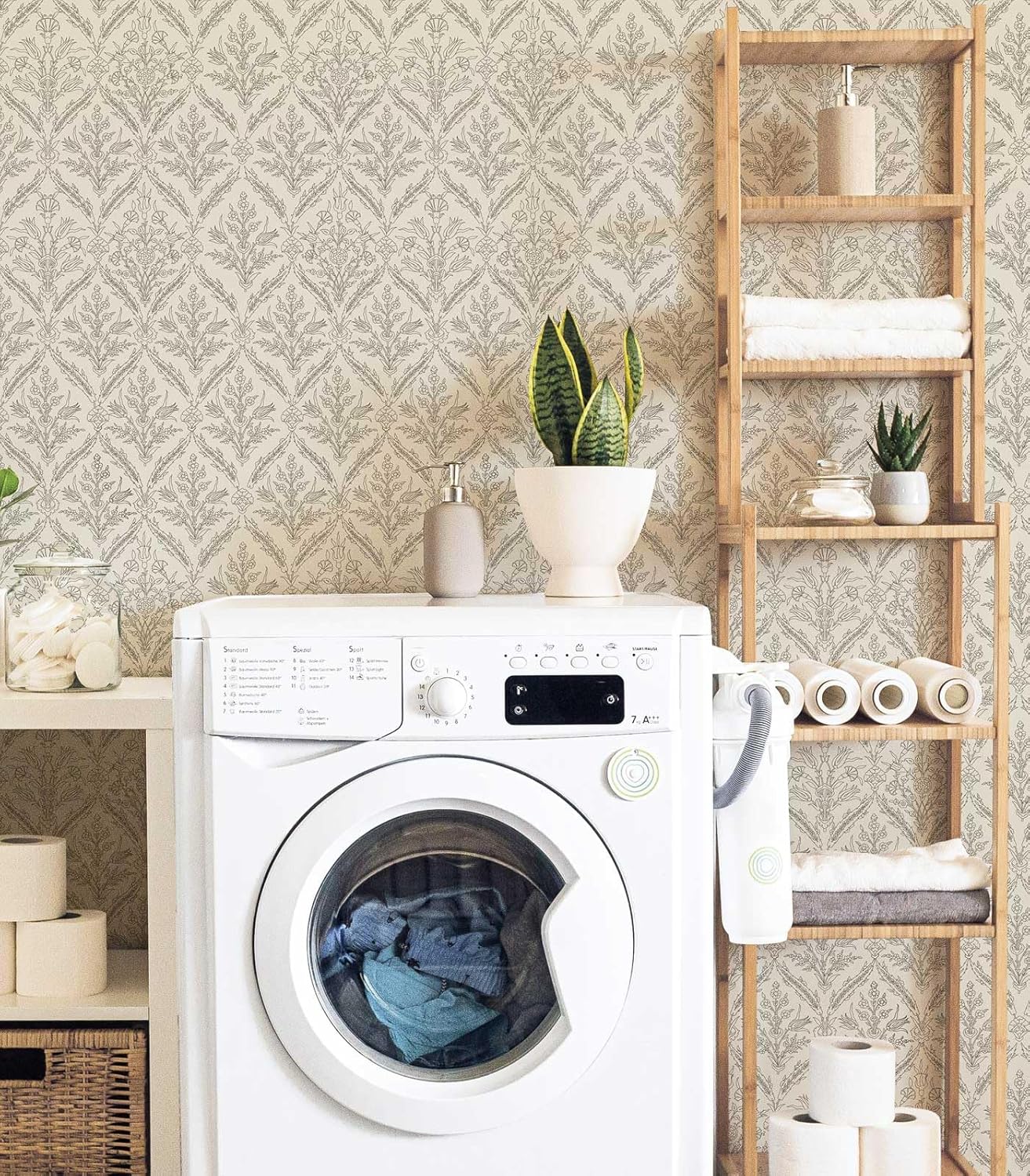 YXTII 17.3" × 78.7" Vintage Wallpaper Peel and Stick Self Adhesive Removable Neutral Wallpaper for Bedroom Drawers Cabinets