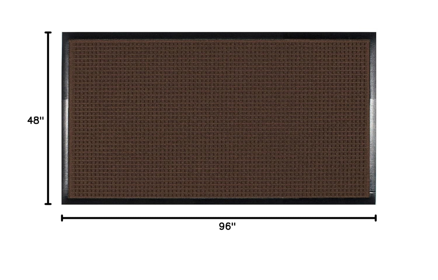 Guardian WaterGuard Indoor/Outdoor Wiper Scraper Floor Mat, Rubber/Nylon, 3'x4', Grey