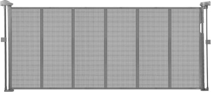 VEVOR Retractable Baby Gate, 34 inch Tall, Extends up to 71 inch Wide, Retractable Gate for Kids or Pets, Mesh Material, Easy to Install for Indoor Stairs, Doorways, Hallways, Playrooms, Gray