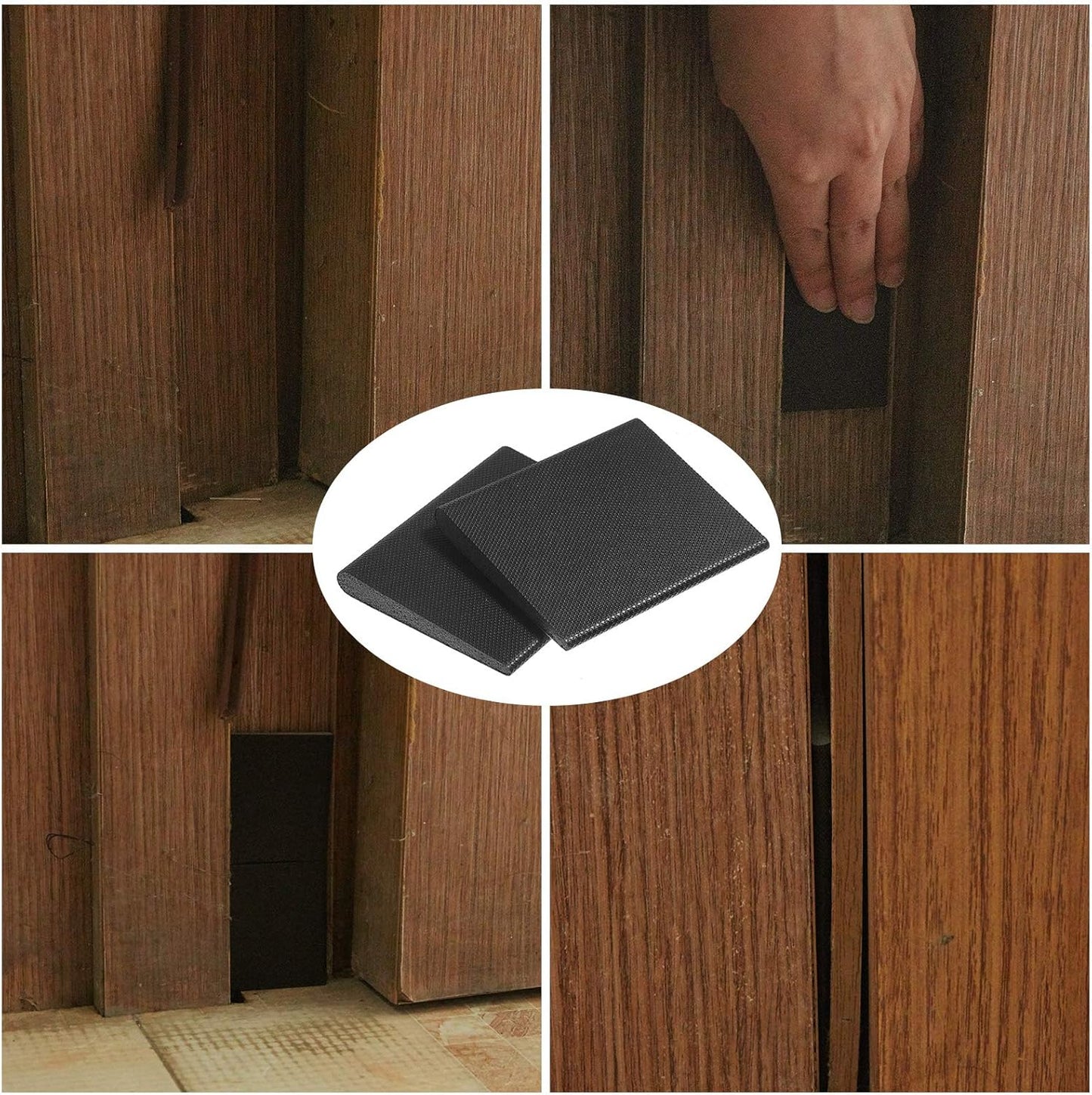 Zonon Self-Adhesive Door Corner Seals Door Weather Stripping Draft Stopper Sealing Frame Foam for Weather Protection Isolation of Noise(Traditional,White,8 Pcs)