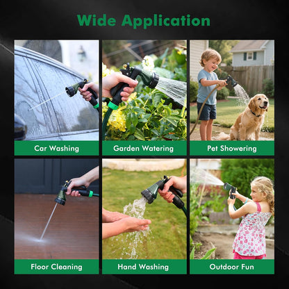 RESTMO Garden Hose Spray Nozzle, Water Hose Nozzle Heavy Duty, High Pressure Hand Sprayer with 6 Adjustable Watering Patterns, Slip Resistant for Watering Plants, Car Washing & Pet Showering, Purple