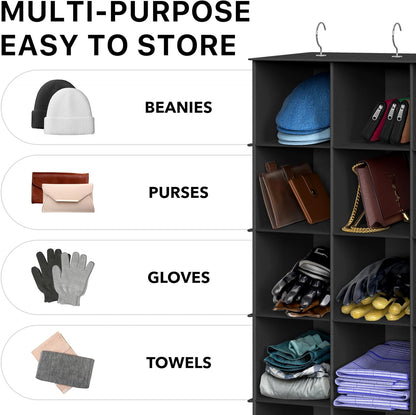 Simple Houseware 24 Section Shelves Hanging Shoes Organizer Holder for Closet, Gray
