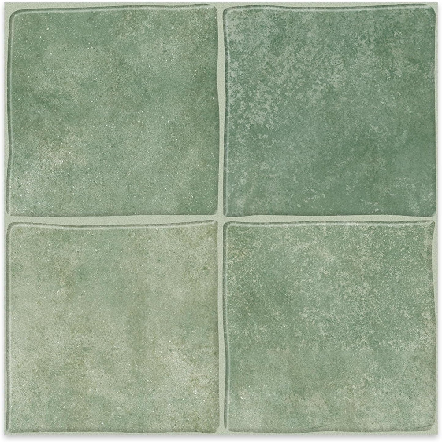 10 Sheets Thicker Design Peel and Stick Backsplash, 3D Self Adhesive Peel and Stick Wall Tile Backsplash for Kitchen, Bathroom, 12"x12", Light Green