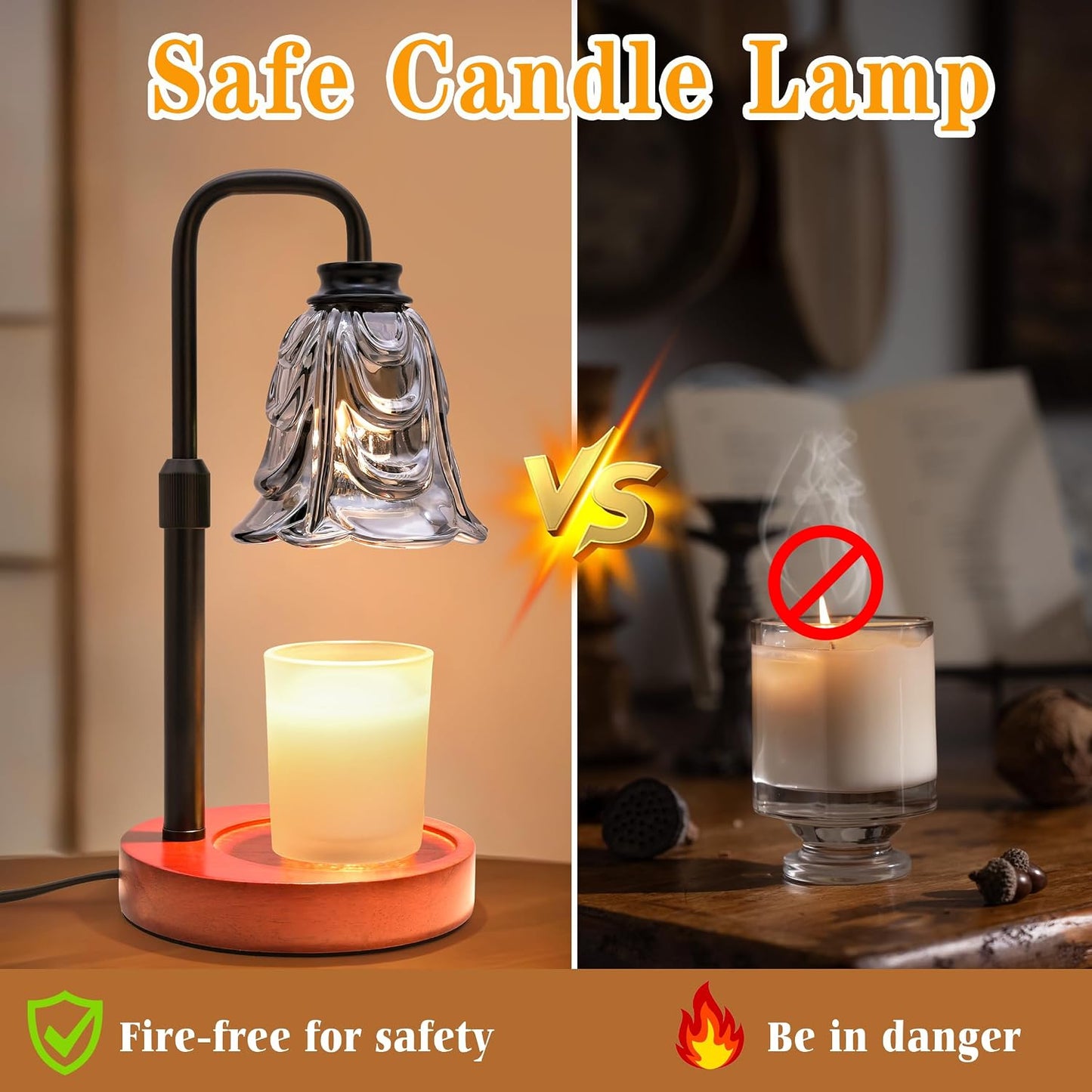 Candle Warmer Lamp with Timer Dimmer, Adjustable Height Pink Tulip Candle Wax Warmer, Christmas Birthday Gift for Mom Women,House Warming Gifts for New Home Bedroom Decor,Flower Pink