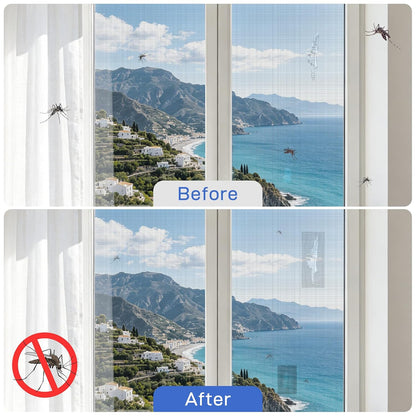 Window Screen Repair Tape 2 in x 40 FT Fiberglass Strong Adhesive Screen Patch, Waterproof Mesh Repair Kit for Window & Door Screen Holes Tears - Black