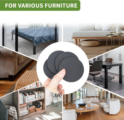 Non Slip Furniture Pads 36 PCS 1'' Square - Anti Slip Furniture Pads - Self Adhesive Rubber Feet Furniture Feet - Chair Leg Floor Protectors - Keep Furniture in Place