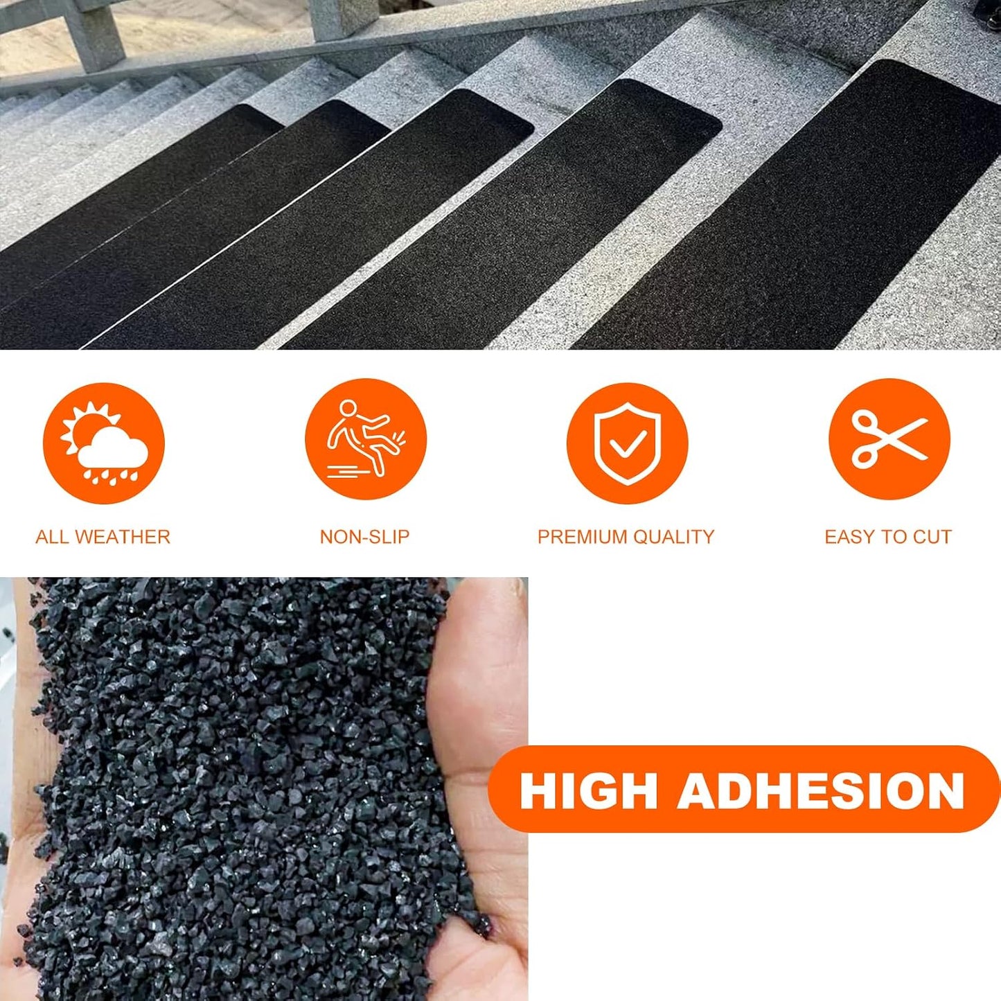 SIKEDEPRO 4" x 33Ft Heavy Duty Anti-Slip Tape,Skateboard Grip Tape, Non-Skid Safety Traction Tape for Staircases Outdoor/Indoor, Waterproof High Traction Stairs Non Skid Treads