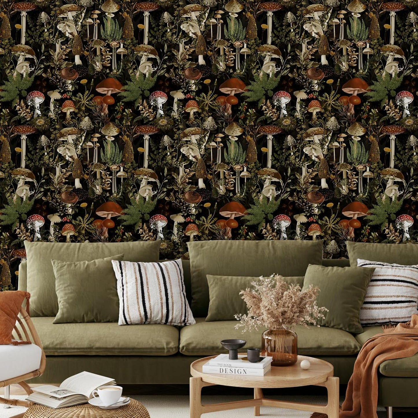 Removable Peel and Stick Wallpaper Boho 17.5 x 118 in Floral for Bedroom Bathroom Easy Peel Off Stick on Wallpaper Contact Paper Renter Friendly Wall Paper