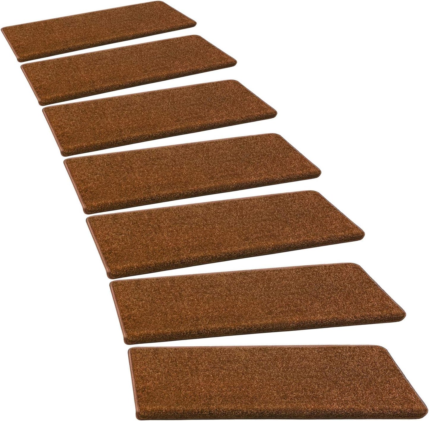 PURE ERA Carpet Stair Treads Tape Free Non Slip Indoor Stair Carpet Stair Protectors Pet-Friendly Non-Slip Skid Resistant Washable Reusable 8" x 30"(2 Pieces,Black)