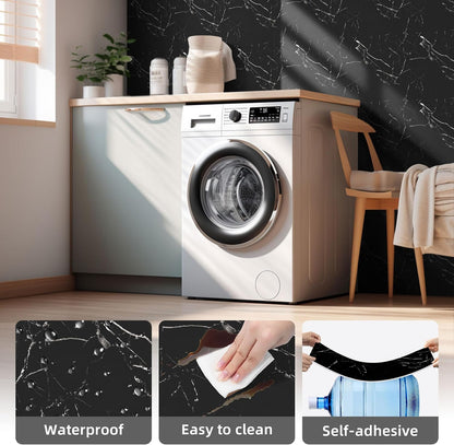 Vieshful 20pcs Peel and Stick Backsplash Tile，12"x12" Self Adhesive Marble Tile for Wall, PVC Waterproof Shower Wall Panels, Back Splash Stick on Tiles for Kitchen Bathroom Living Room (Not Real Tile)