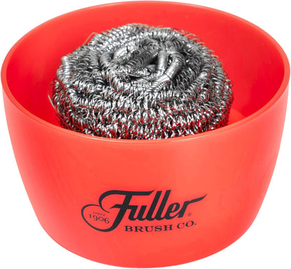 Fuller Brush Handy Holder with Drain Rack – Small Sink Caddy for Organizing Cleaning Sponges & Tools – Removable Drain Tray, Dishwasher Safe – Navy