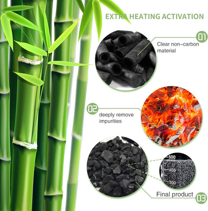 6 Pack Bamboo Charcoal Air Purifying Bag, Activated Charcoal Bags Odor Absorber, Moisture Absorber, Natural Car Air Freshener, Shoe Deodorizer, Odor Eliminators For Home, Pet, Closet
