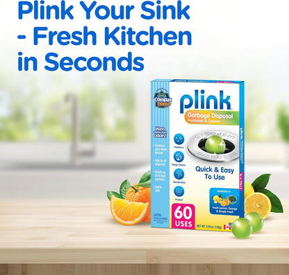 COMPAC HOME Plink Garbage Disposal Cleaner and Deodorizer, Air Fresheners for Garbage Disposal, Lemon Scent, Home Cleaning Products for Kitchen Sink and Clogged Drains, 20 Count (Pack of 1)