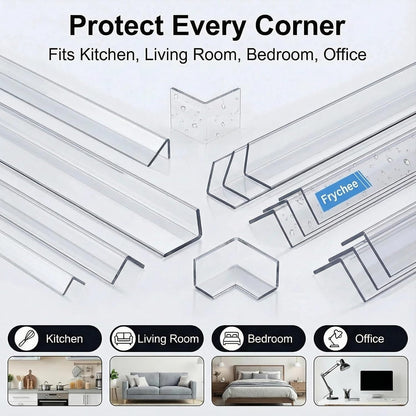 Wall Corner Protector, Walls Edge Protector，Self-Adhesive Wall Corner Guards,PVC Double Side Edge Protector， Furniture Stairs Guard (Gray 2PCS 90cm/35.4in)